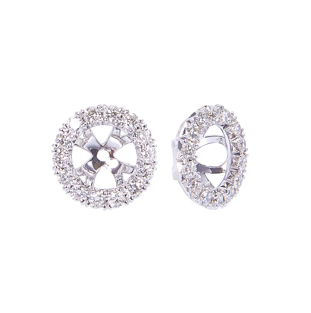 Sabel Collection 14K White Gold Diamond Earring Jackets
