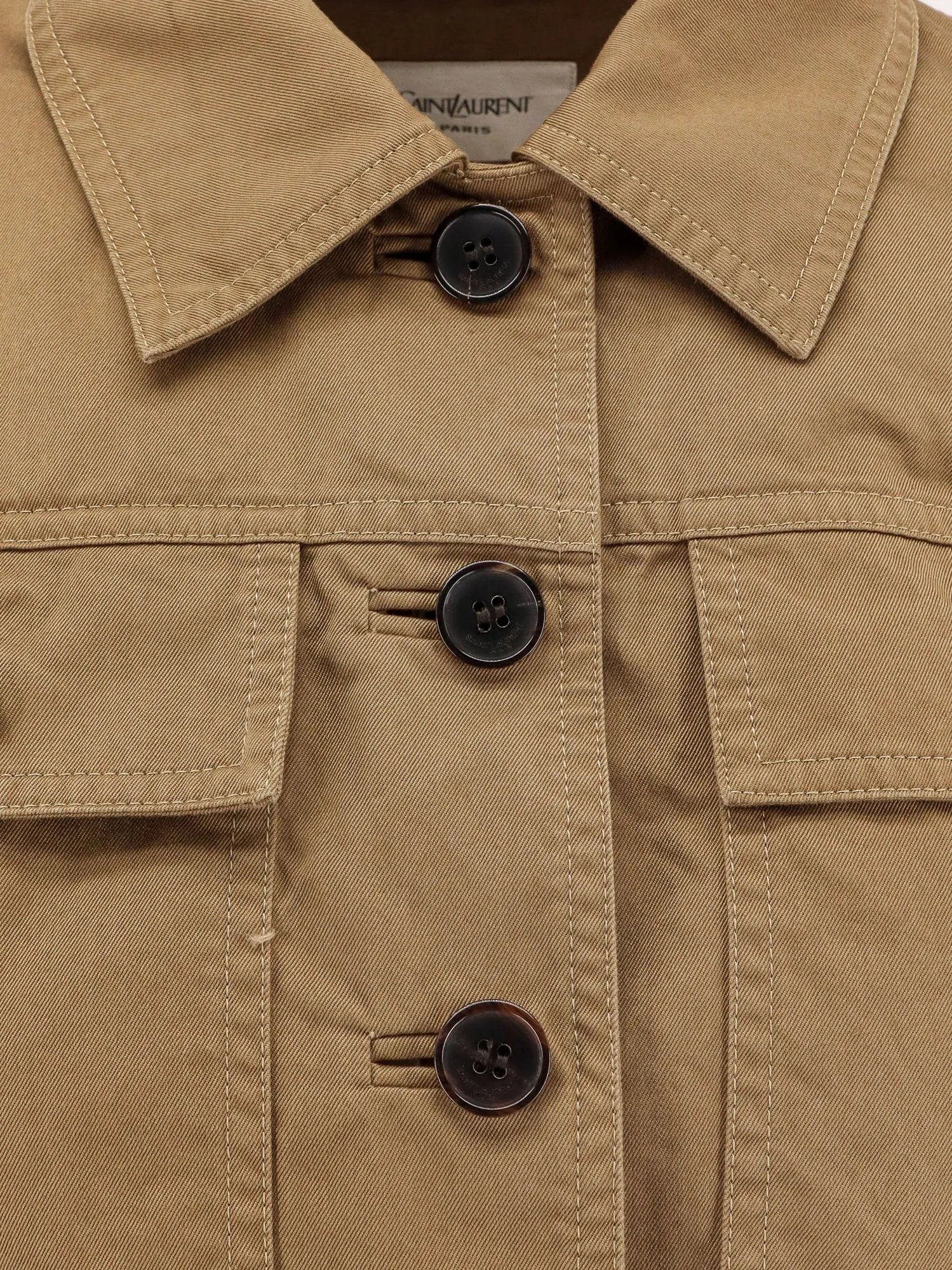 Saint Laurent Certified Cotton Cropped Jacket