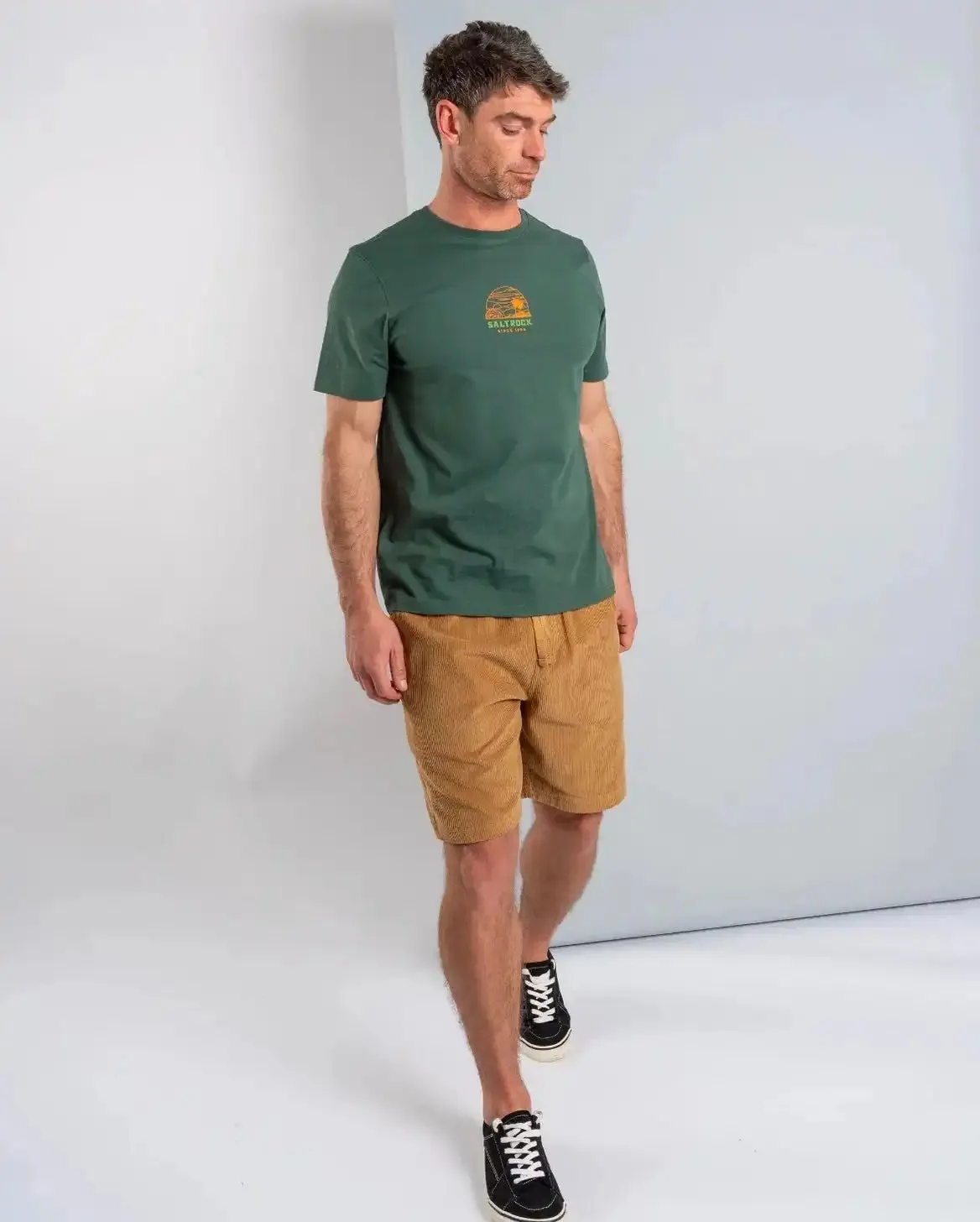 Saltrock Mens Meddon Cord Shorts Brown