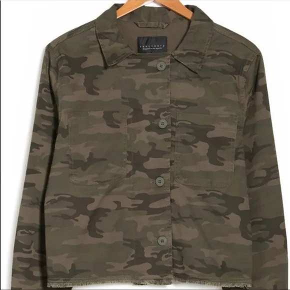 SANCTUARY Cropped Fray Hem Jacket
