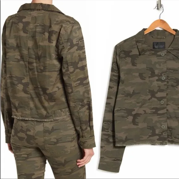 SANCTUARY Cropped Fray Hem Jacket
