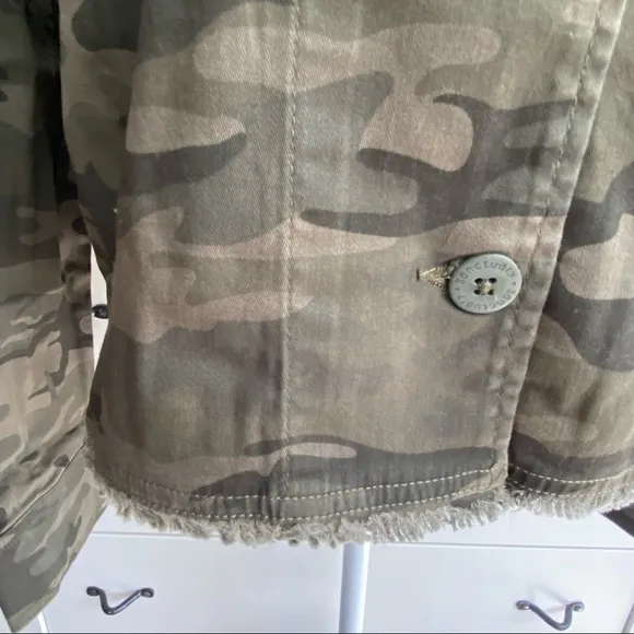 SANCTUARY Cropped Fray Hem Jacket
