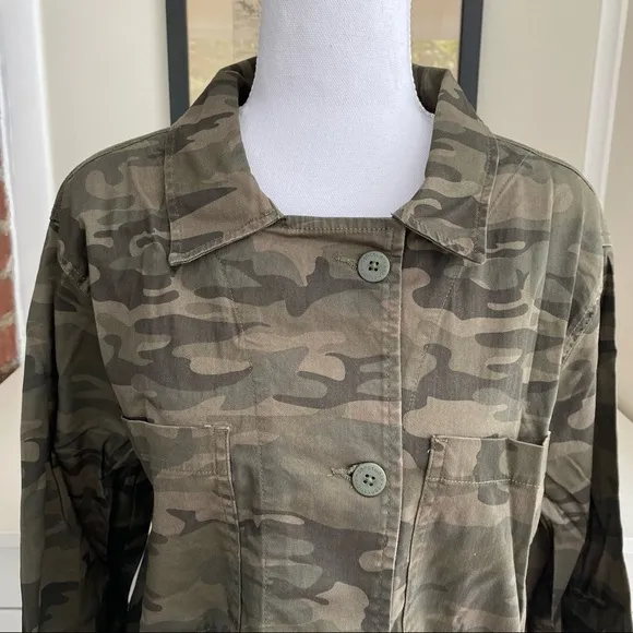 SANCTUARY Cropped Fray Hem Jacket