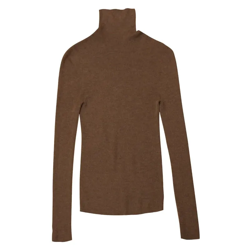Seamless Merino Turtleneck Sweater