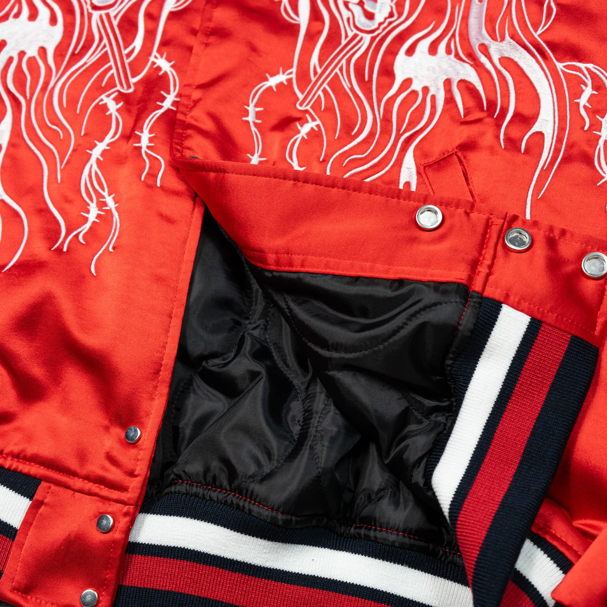 SERENITY REAPER SATIN BASEBALL JACKET