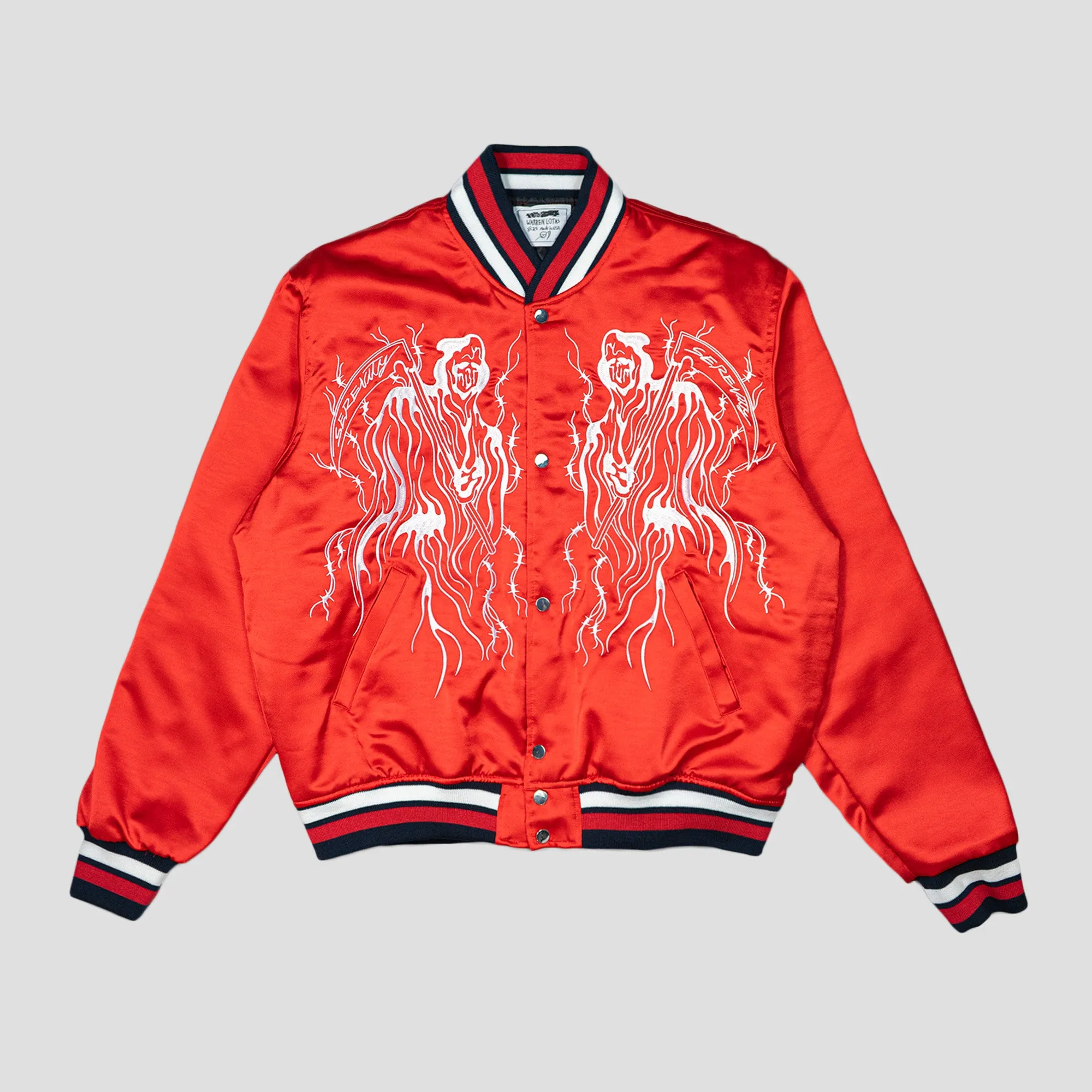 SERENITY REAPER SATIN BASEBALL JACKET