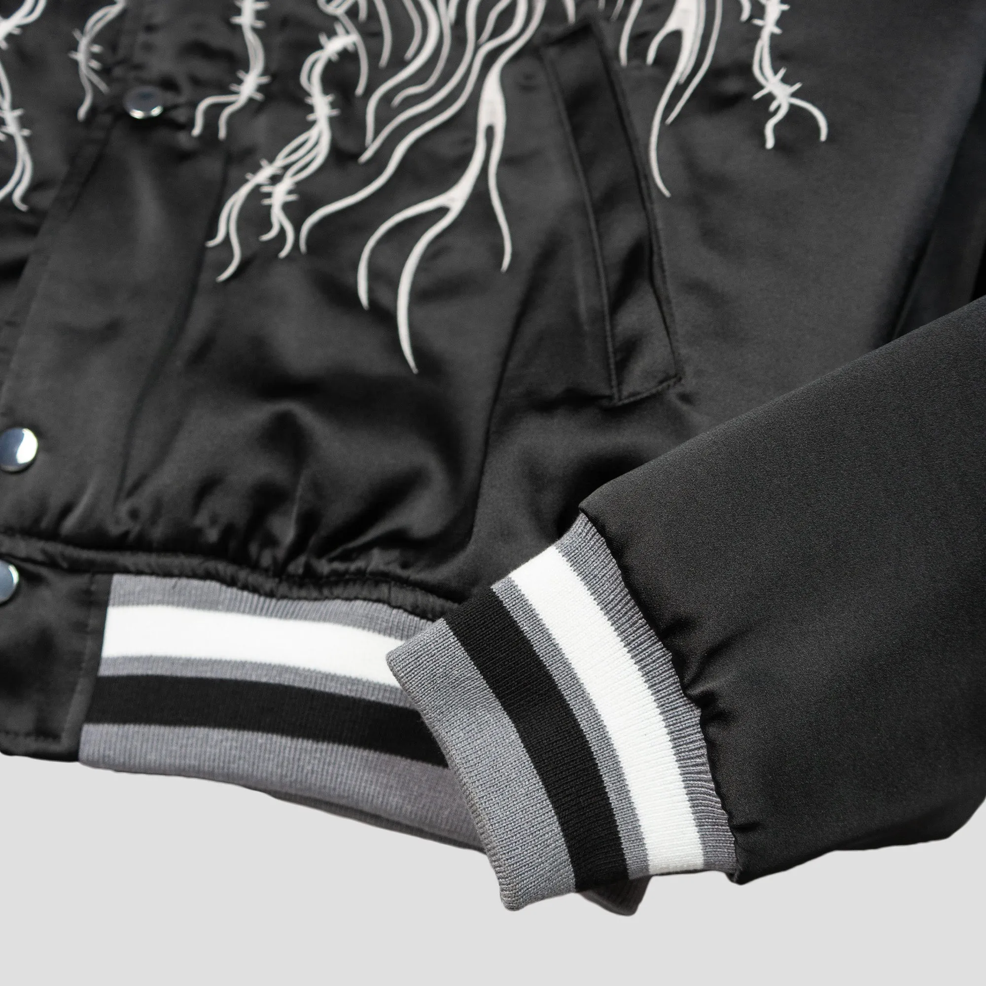 SERENITY REAPER SATIN BASEBALL JACKET