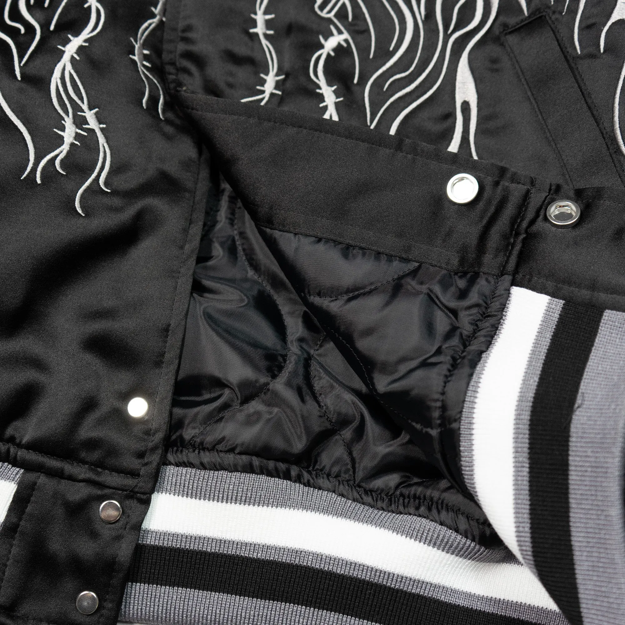 SERENITY REAPER SATIN BASEBALL JACKET