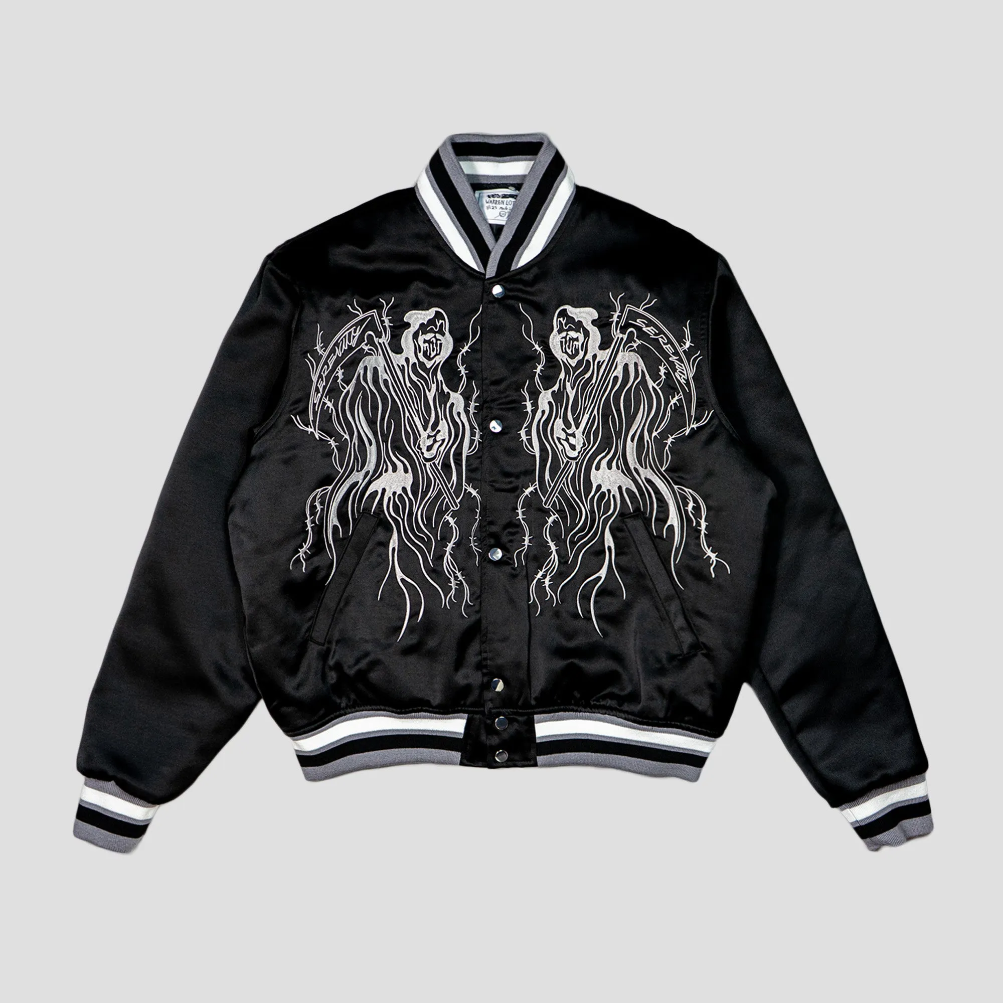 SERENITY REAPER SATIN BASEBALL JACKET