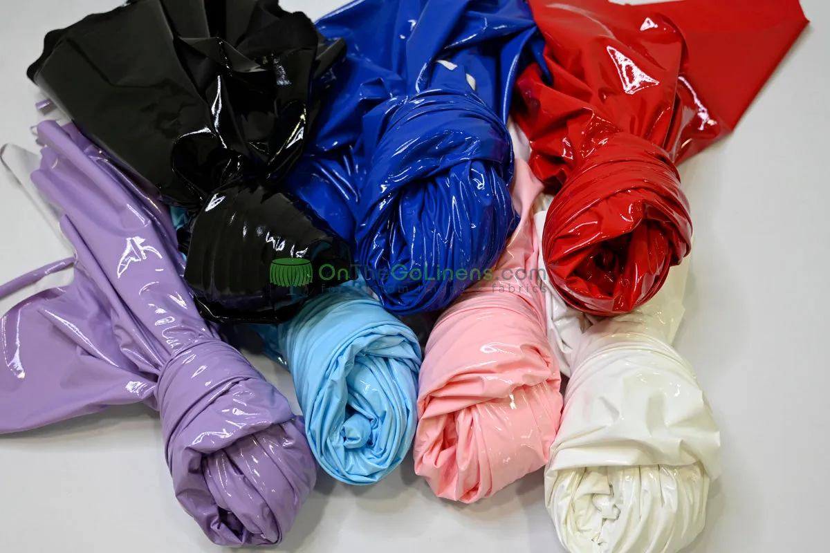 Shiny Patent Vinyl | Flexible Stretch - 94% Polyester, 6% Spandex | 60" Wide