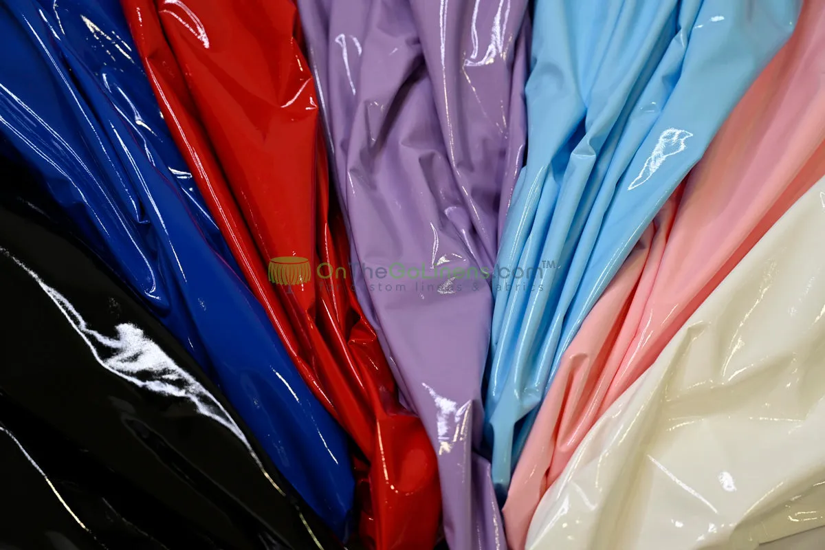 Shiny Patent Vinyl | Flexible Stretch - 94% Polyester, 6% Spandex | 60" Wide