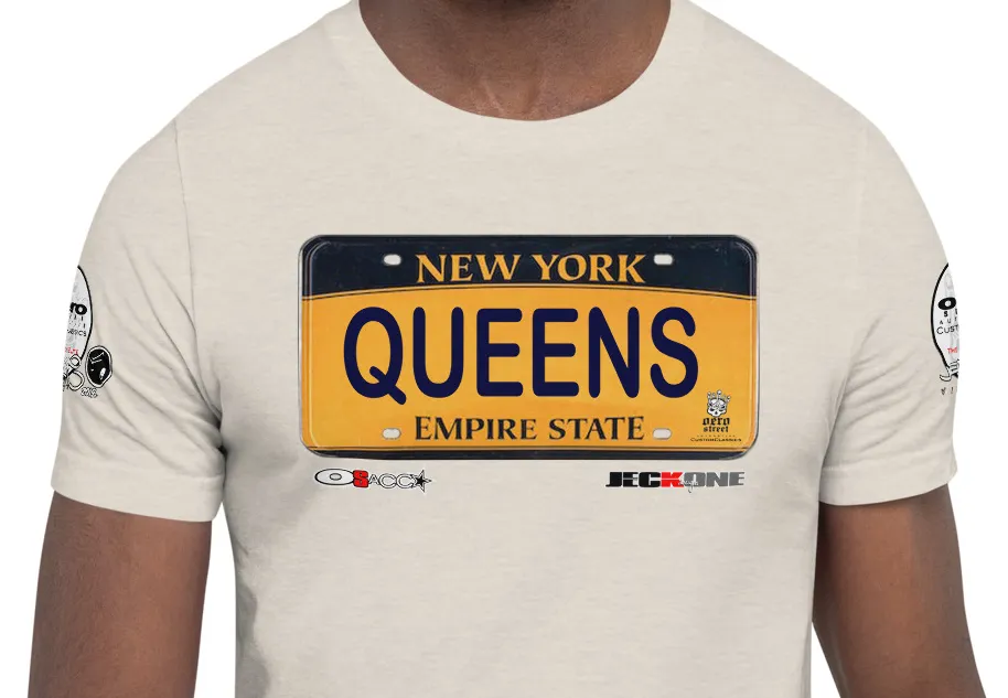 SHORT SLEEVE TEE SHIRT (uniSex) : QUEENS 2019 (JECKONE X oeroSTREETautomotive Custom Classics)