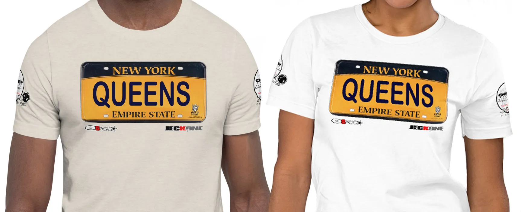 SHORT SLEEVE TEE SHIRT (uniSex) : QUEENS 2019 (JECKONE X oeroSTREETautomotive Custom Classics)