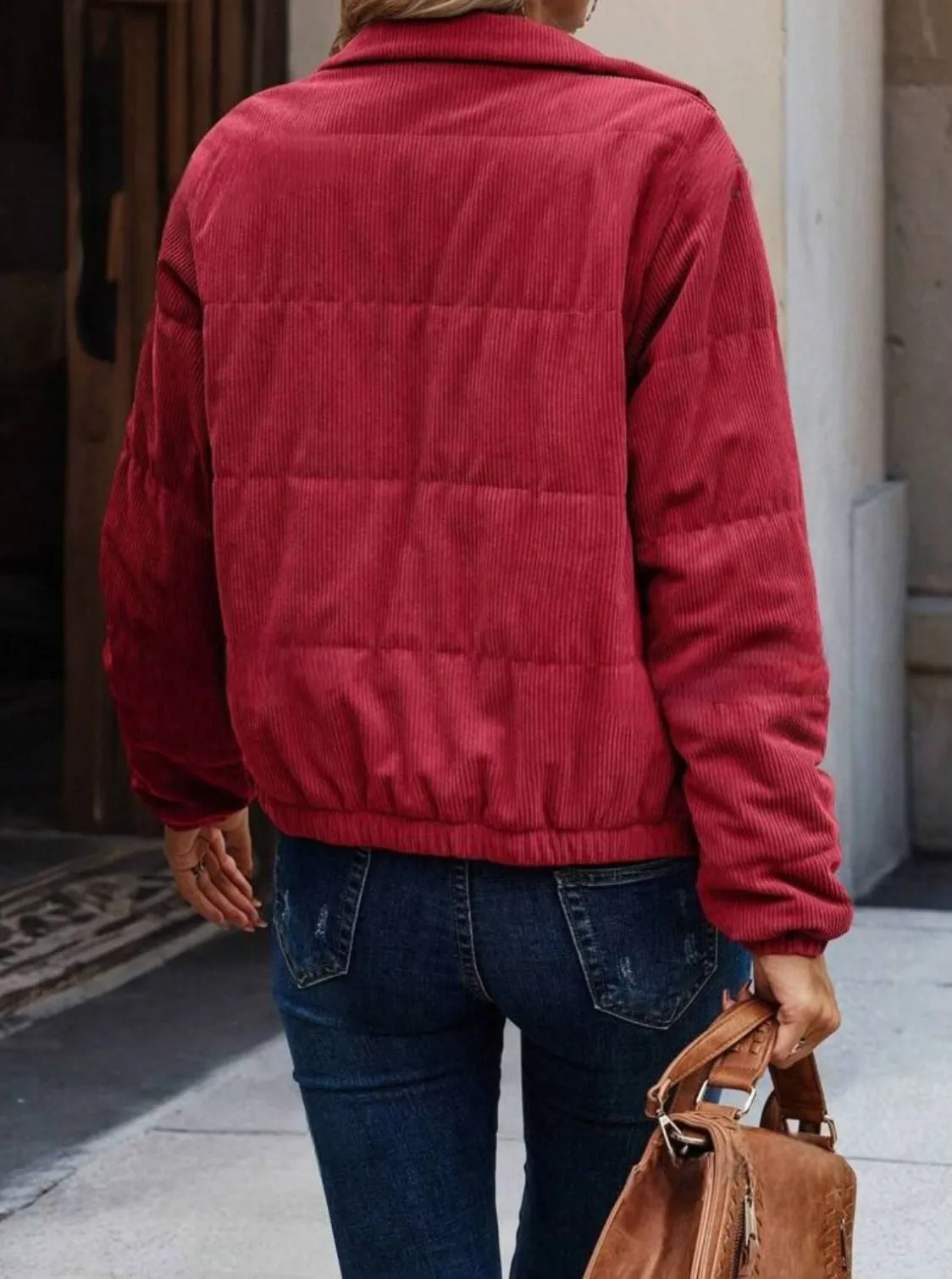 Signature Turtleneck Cropped Cotton Jacket
