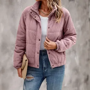 Signature Turtleneck Cropped Cotton Jacket