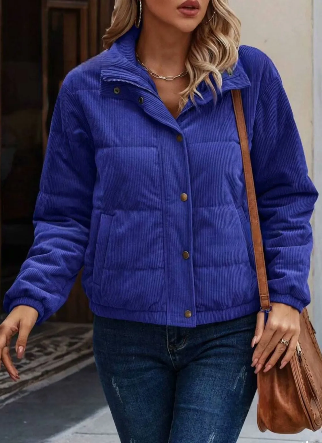 Signature Turtleneck Cropped Cotton Jacket