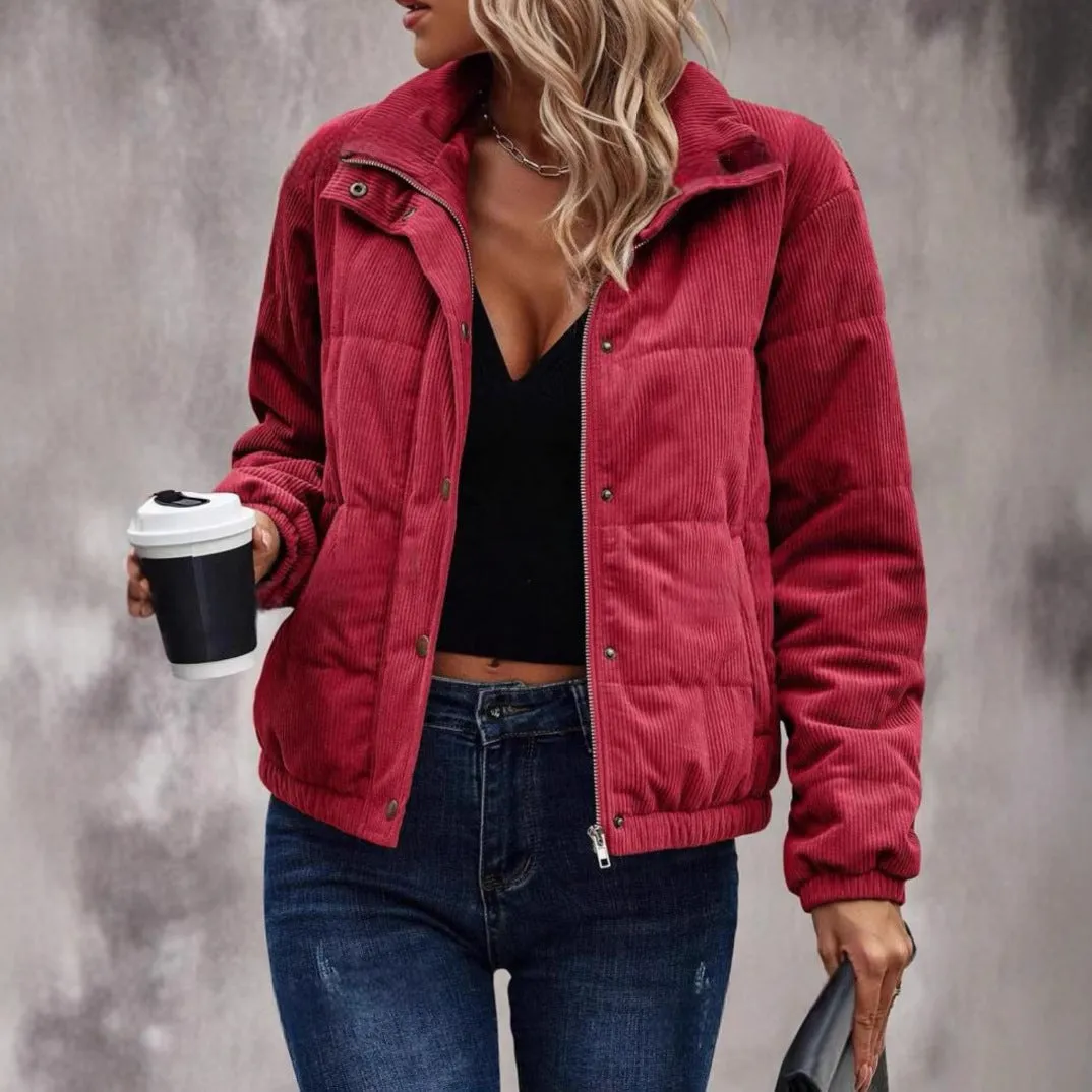 Signature Turtleneck Cropped Cotton Jacket
