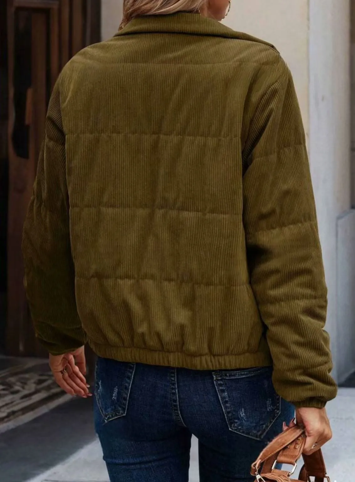 Signature Turtleneck Cropped Cotton Jacket