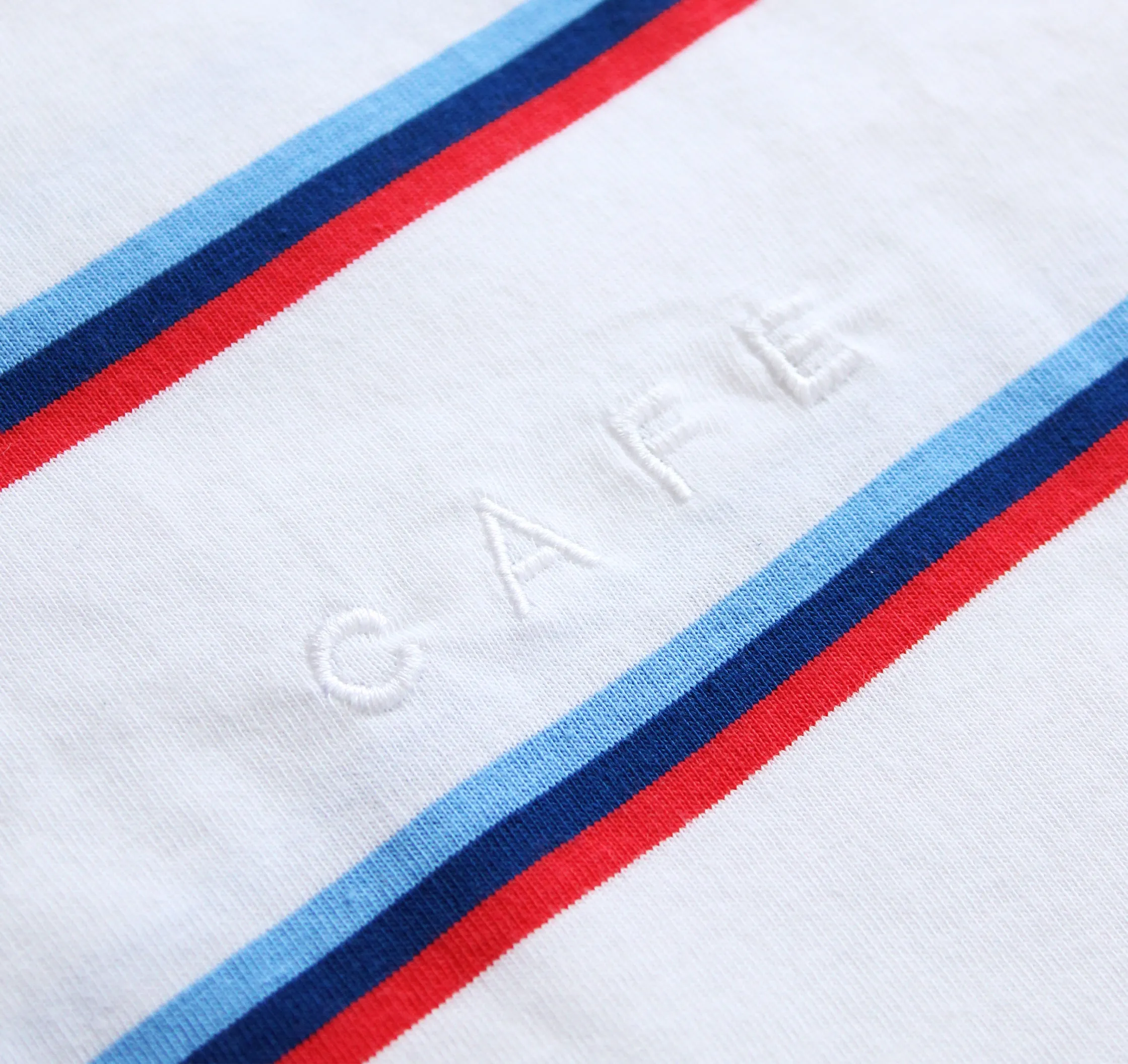 Skateboard Cafe Stripe Tee White / Red