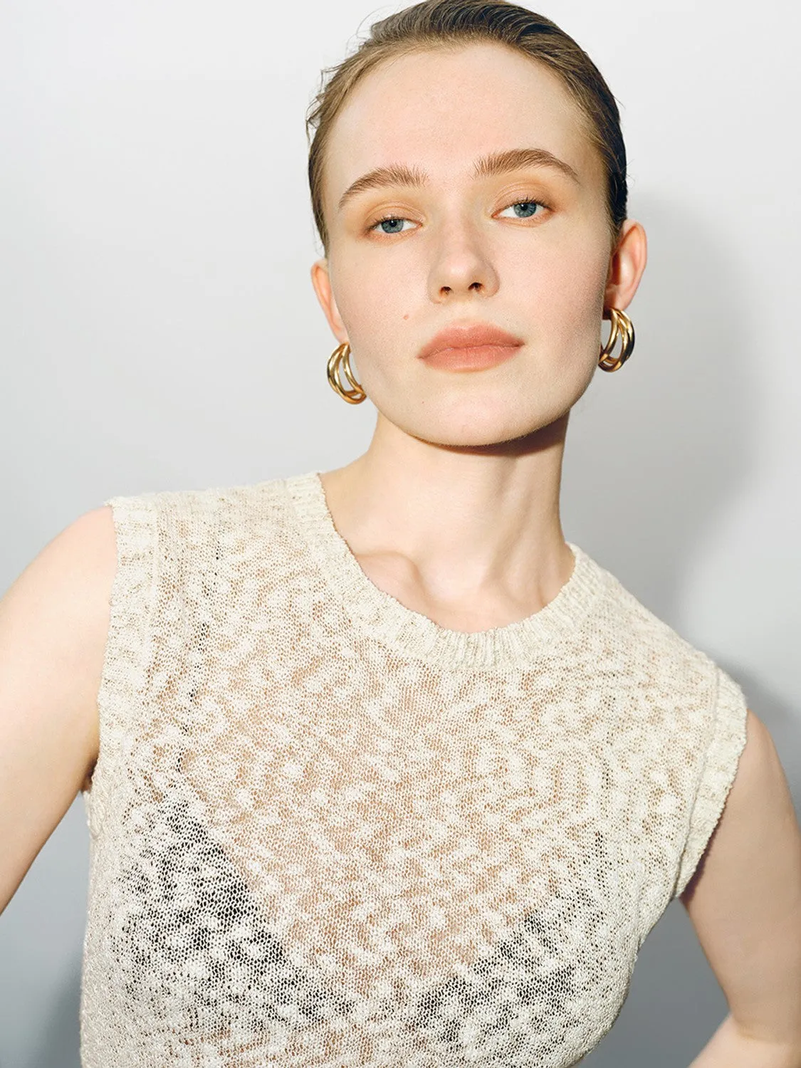 Sleeveless Knitted T-Shirts