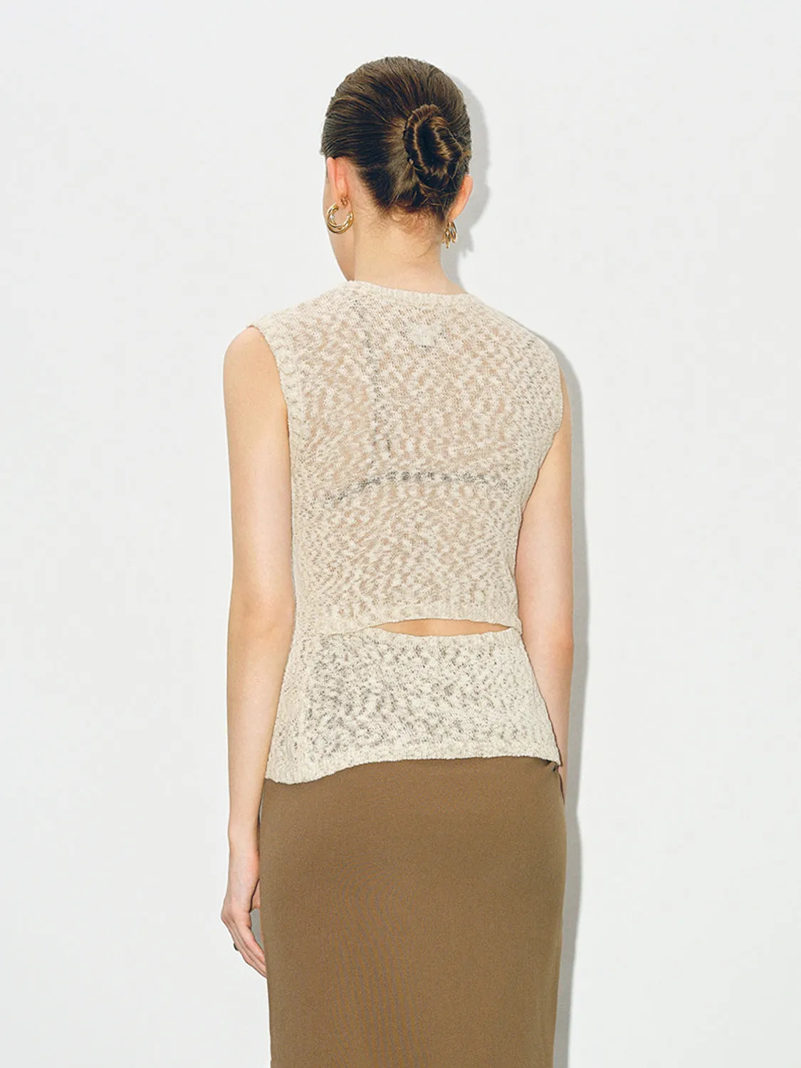 Sleeveless Knitted T-Shirts