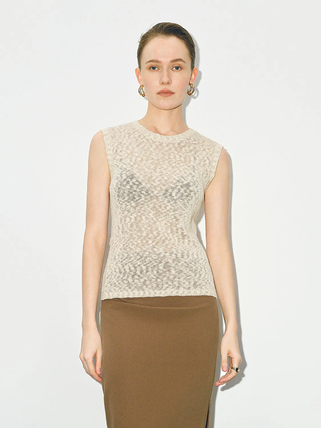 Sleeveless Knitted T-Shirts