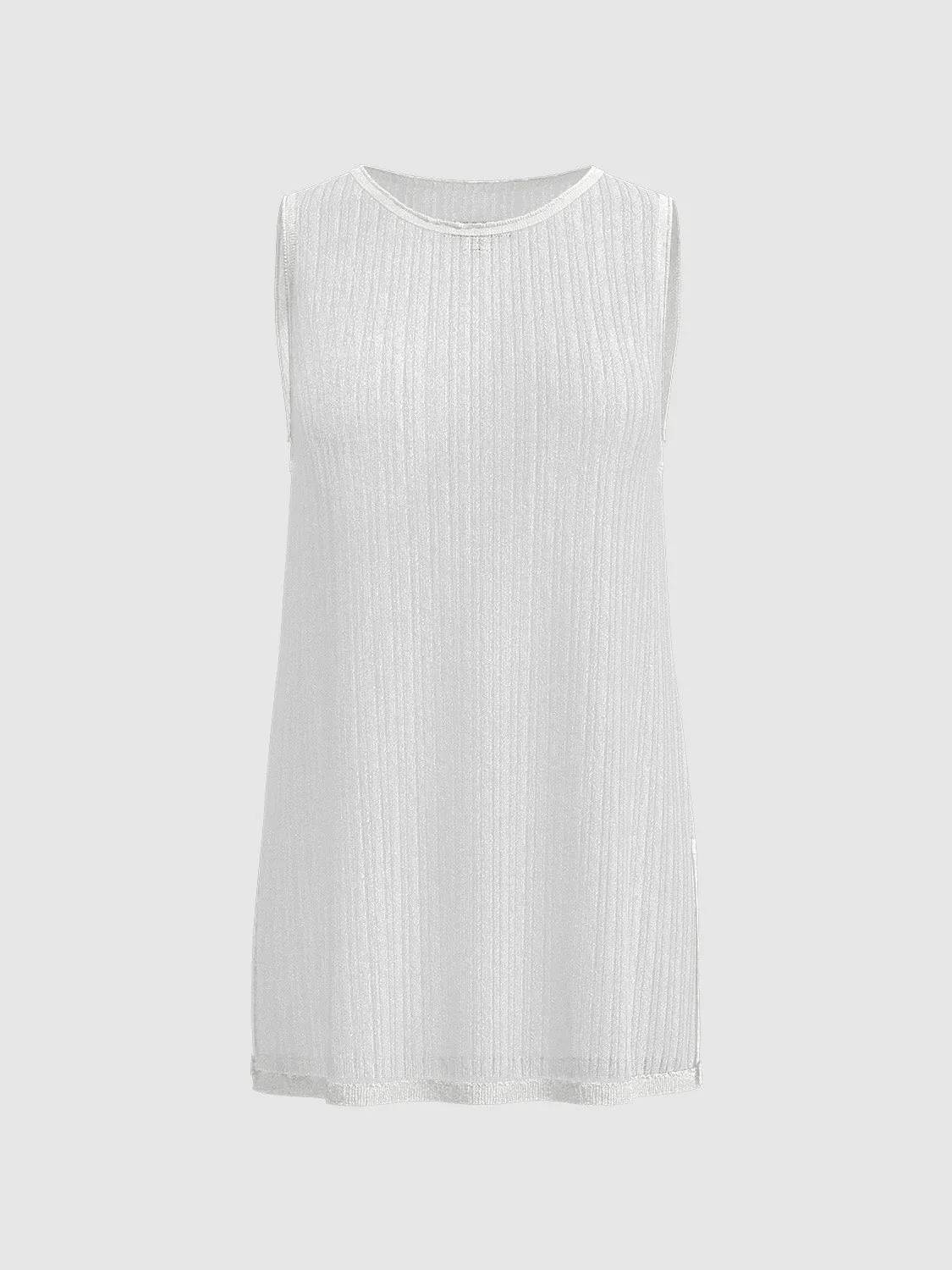 Sleeveless Skinny Knitted T-Shirts