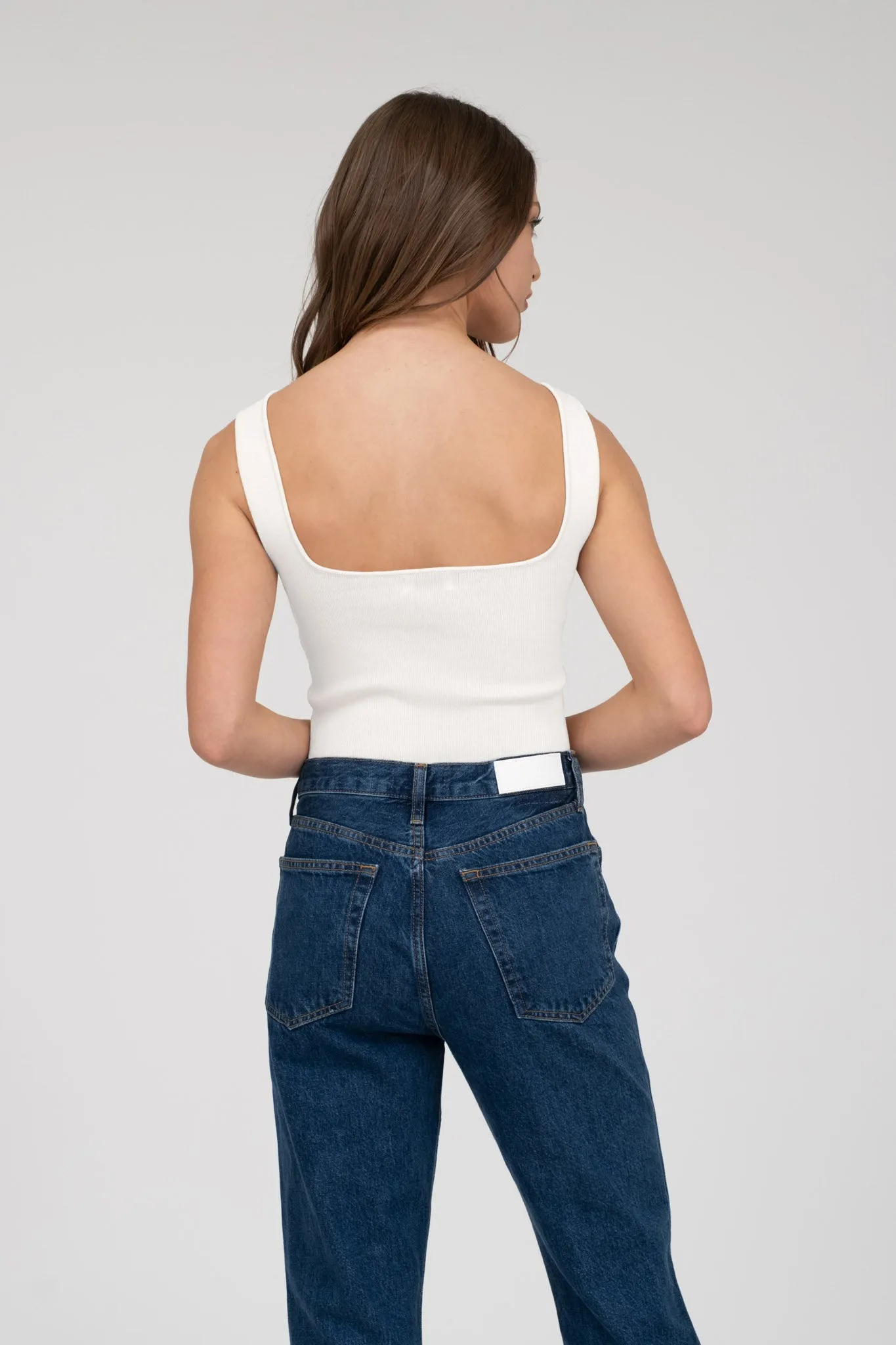 SLEEVELESS SWEATER KNIT CROPPED TANK TOP