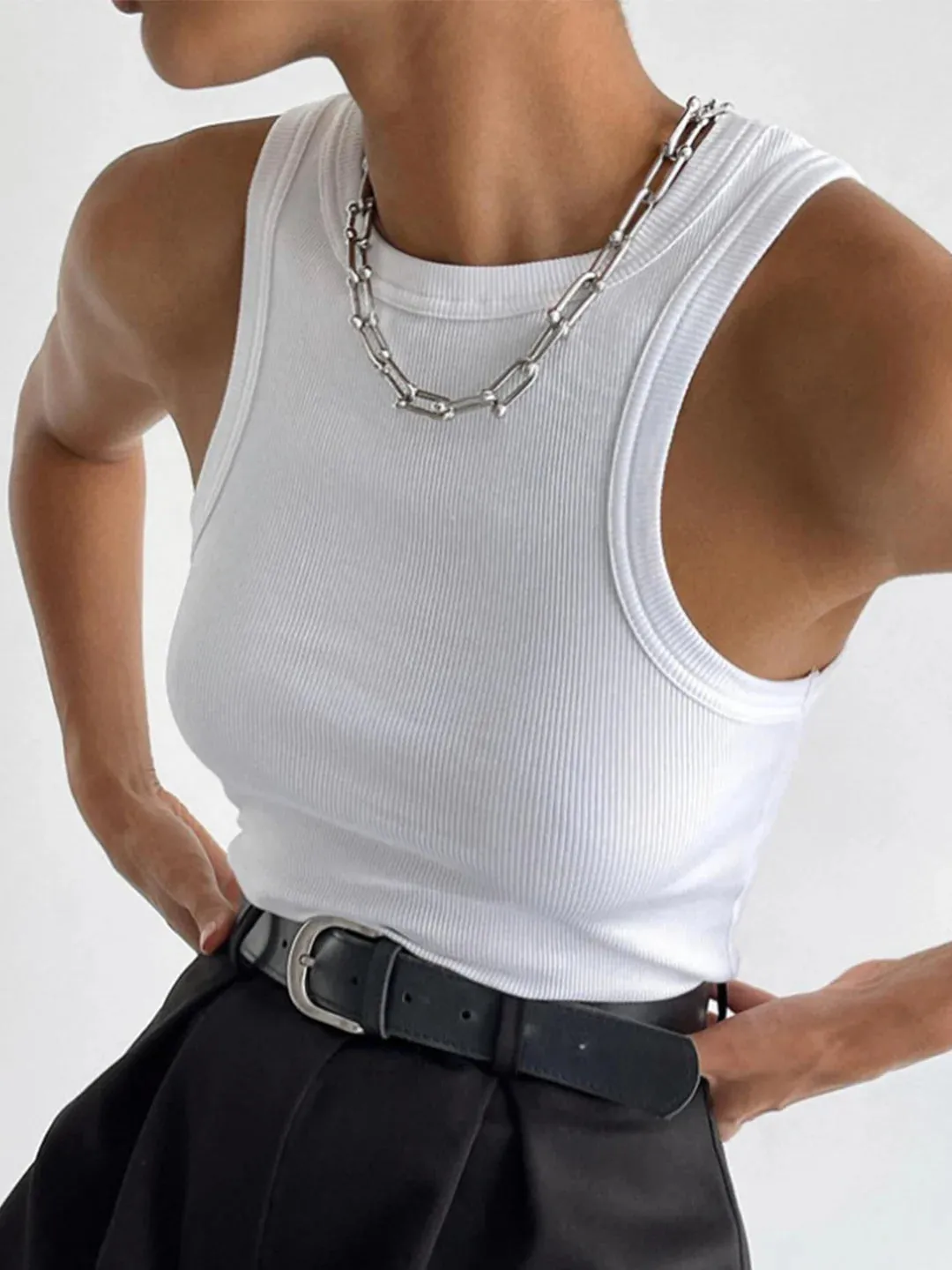 Slim Fit Sling Crop Tank Top