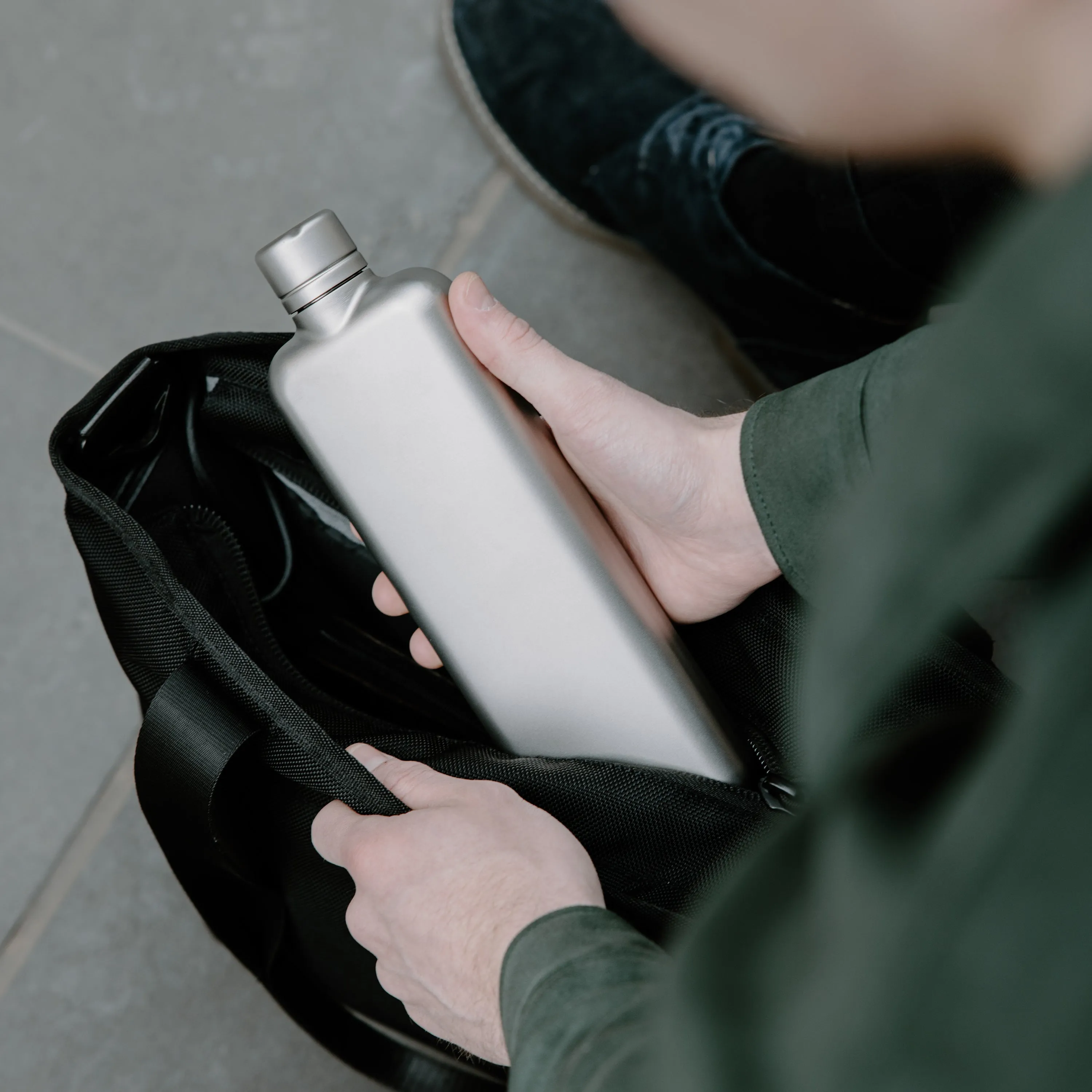 Slim memobottle (Stainless Steel) – Satin