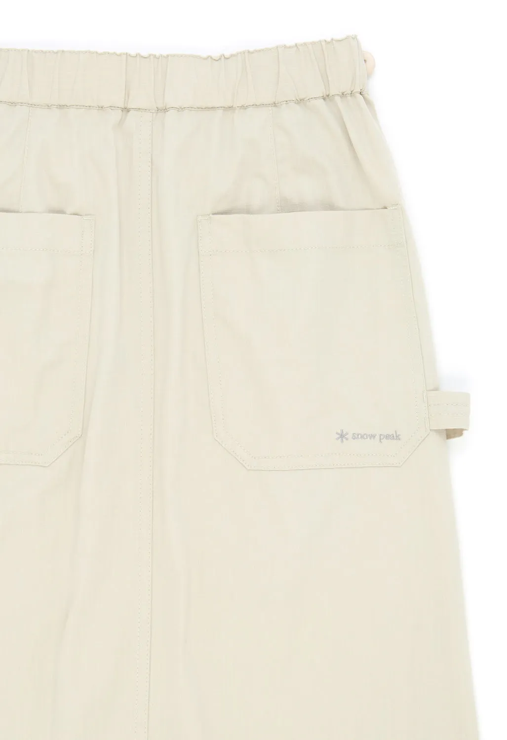 Snow Peak Women's TAKIBI Light Ripstop Skirt - Ivory