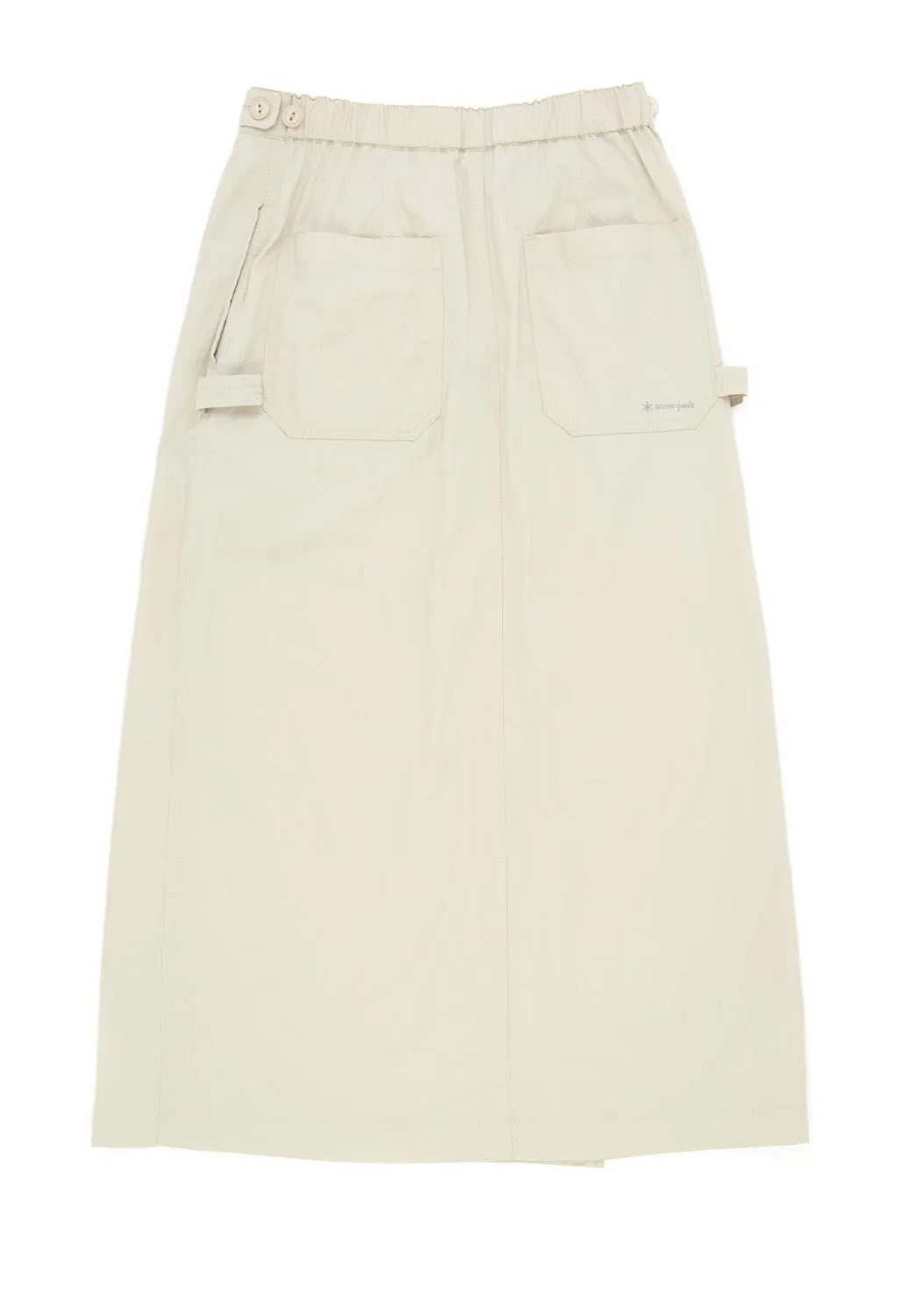 Snow Peak Women's TAKIBI Light Ripstop Skirt - Ivory