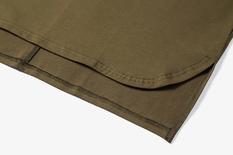 SOLID HODDED AUTUMN SHIRT
