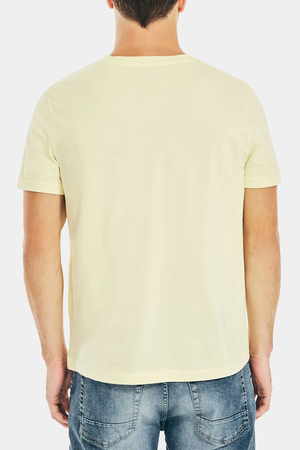 Solid Short Sleeve V- Neck Tee T-Shirt