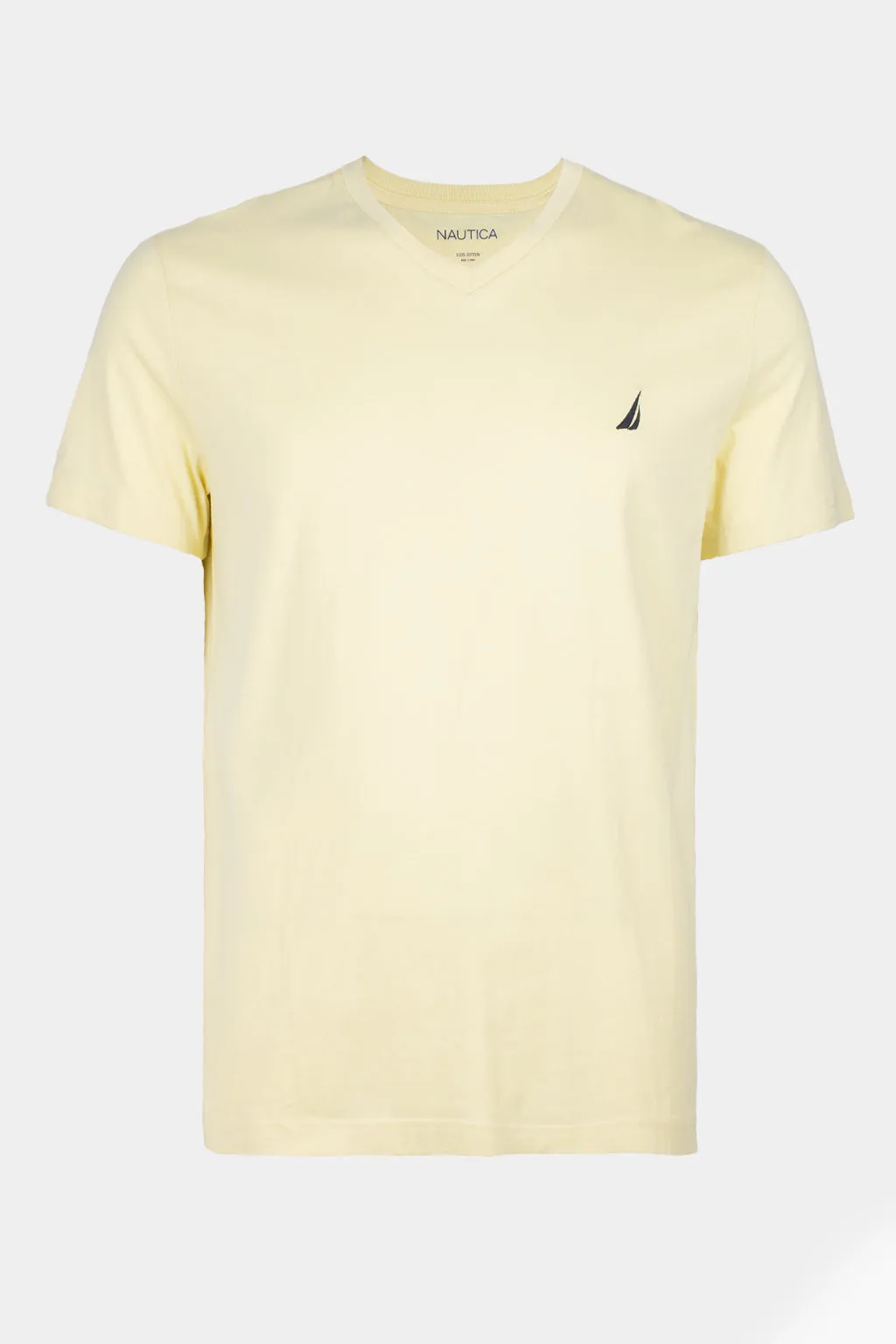 Solid Short Sleeve V- Neck Tee T-Shirt