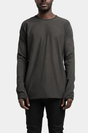 Stapled long sleeve t-shirt, Plomb grey