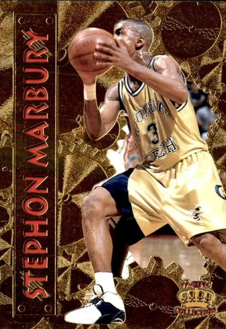 Stephon Marbury Signed Georgia Tech Yellow Jackets Jersey (Beckett) N.Y. Knicks