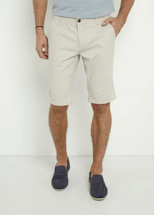 Stretch cotton canvas Bermuda shorts