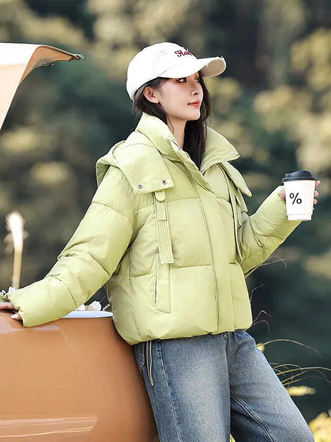 Stylish and Water-resistant Cropped Puffer Jacket for Women