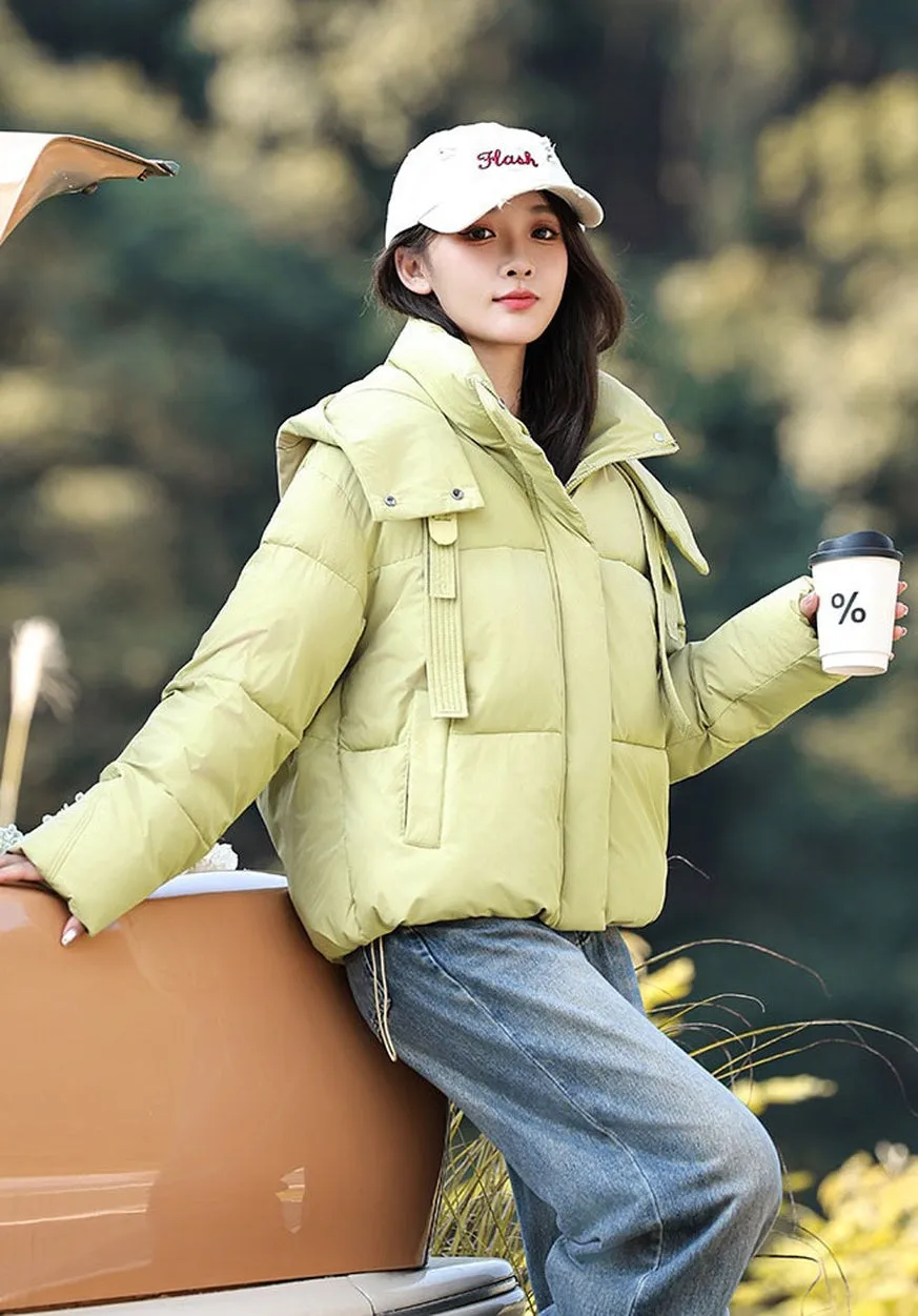 Stylish and Water-resistant Cropped Puffer Jacket for Women
