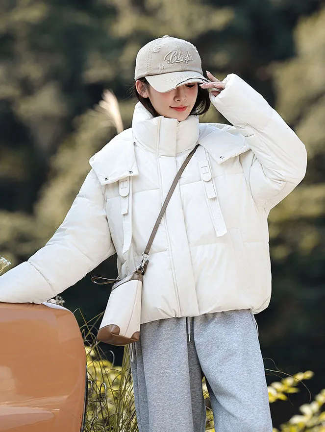 Stylish and Water-resistant Cropped Puffer Jacket for Women