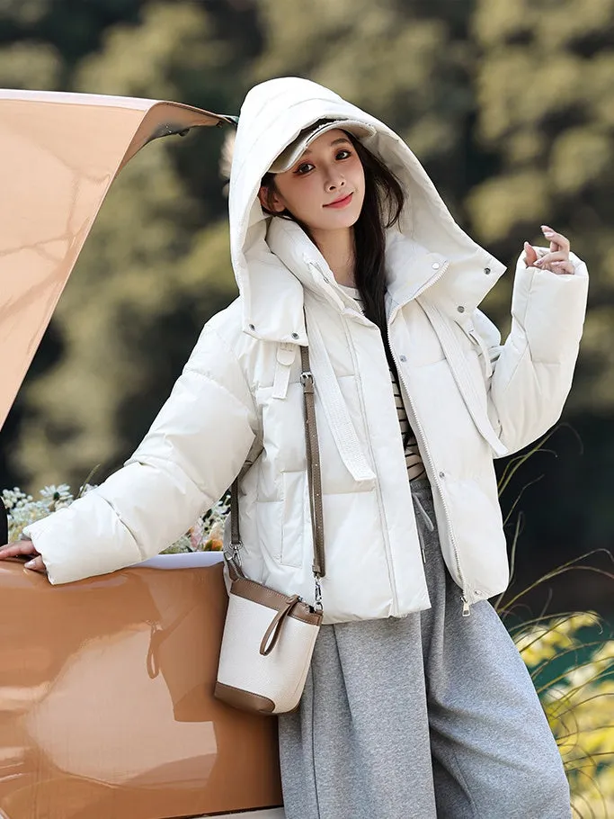 Stylish and Water-resistant Cropped Puffer Jacket for Women