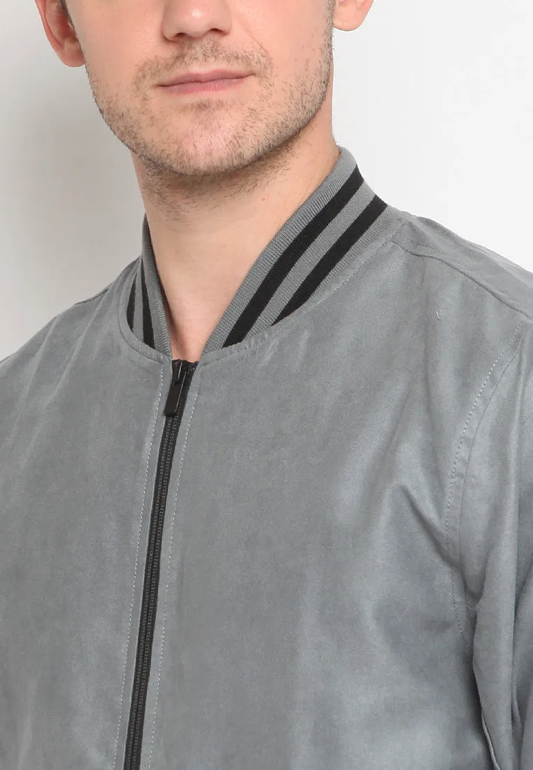 Suede Bomber Jacket