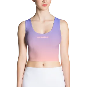 sunset fitted cropped tank