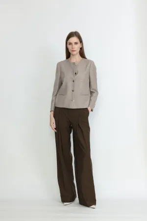 Sunshine Coast Cropped Jacket in Beige