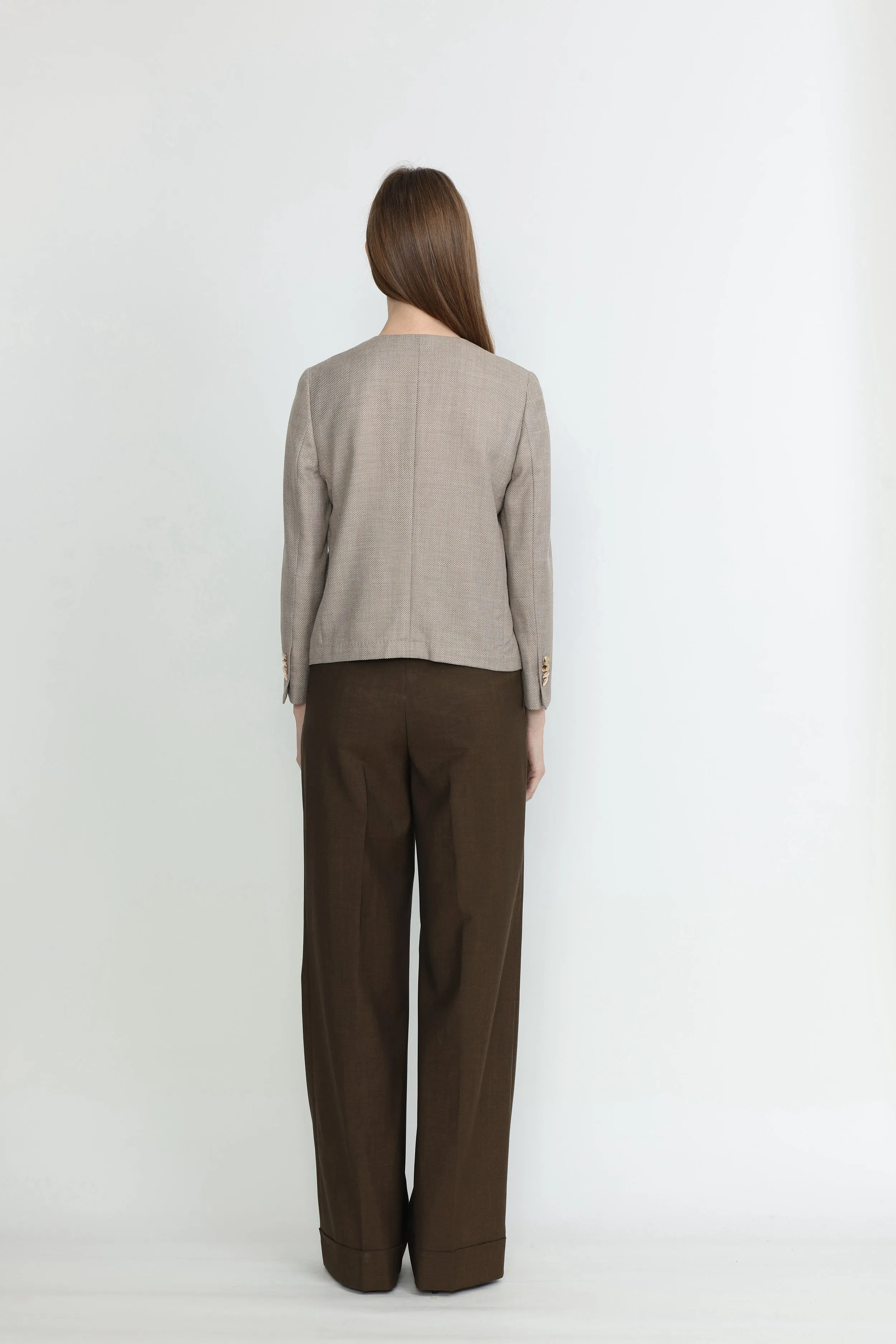 Sunshine Coast Cropped Jacket in Beige