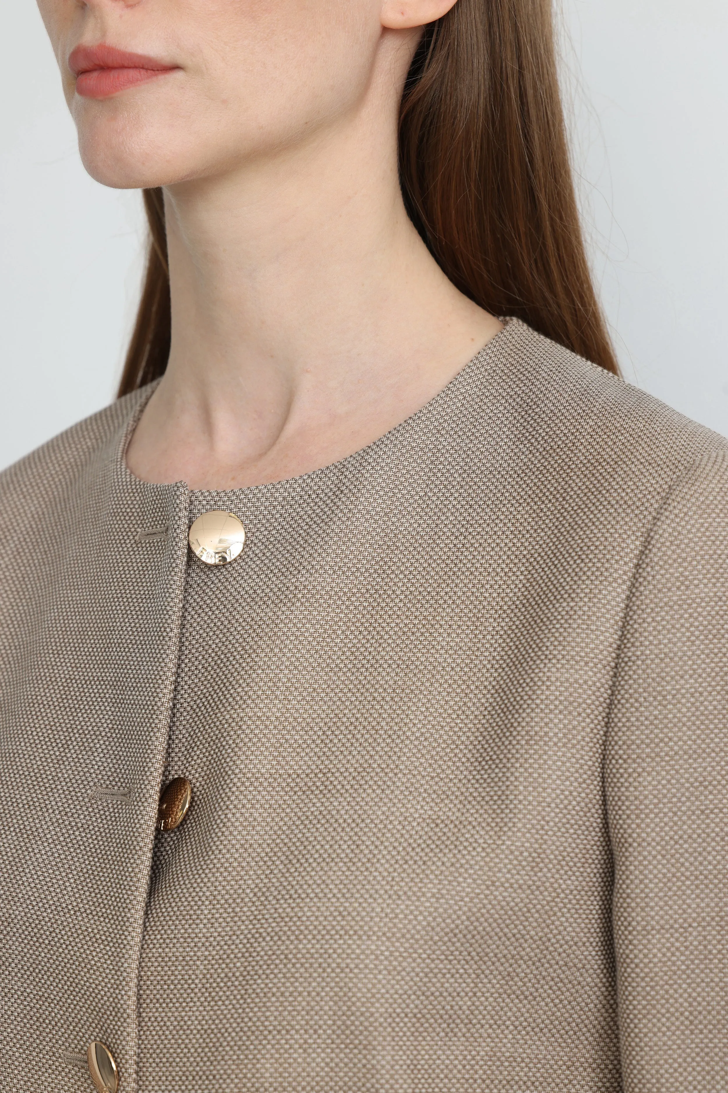Sunshine Coast Cropped Jacket in Beige