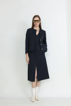Sunshine Coast Cropped Jacket in Dark Navy