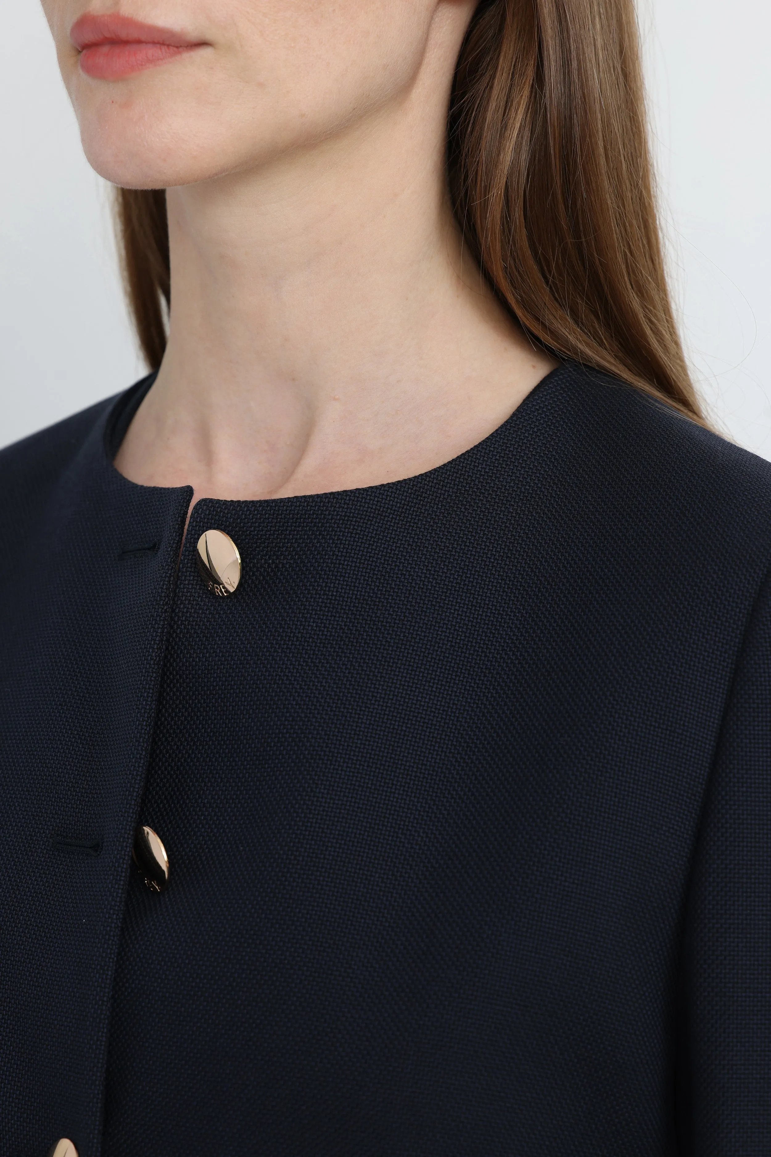 Sunshine Coast Cropped Jacket in Dark Navy