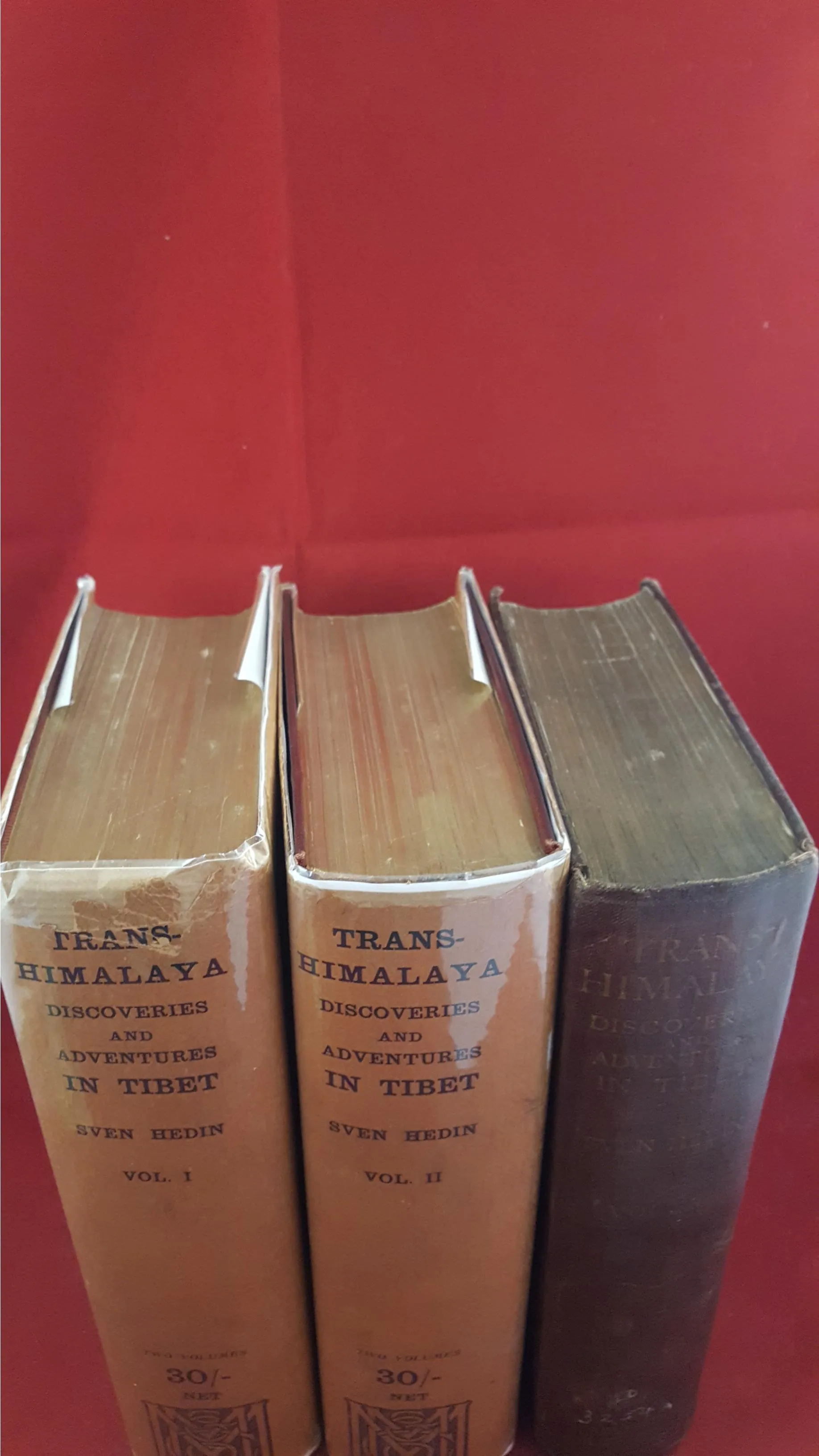 Sven Hedin - Trans-Himalaya Volume I & II & III, Macmillan, 1909 & 1913